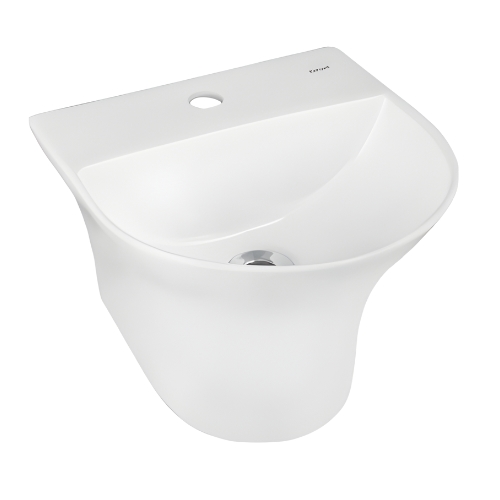 COOPER - KSP279W Wash Basin with Integerated Half Pedestal