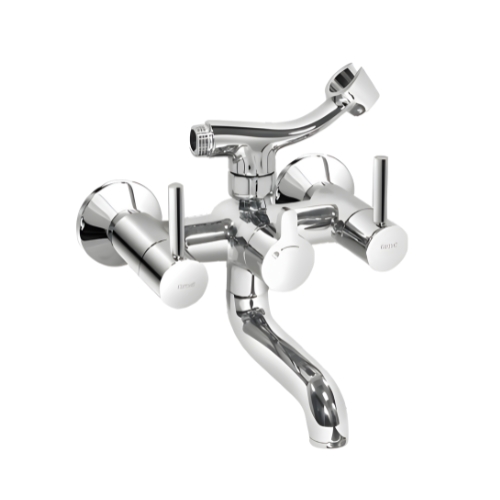 KB111020 Wall Mixer 2 in 1 with Crutch (with Telephonic Shower Arrangement & Flanges)